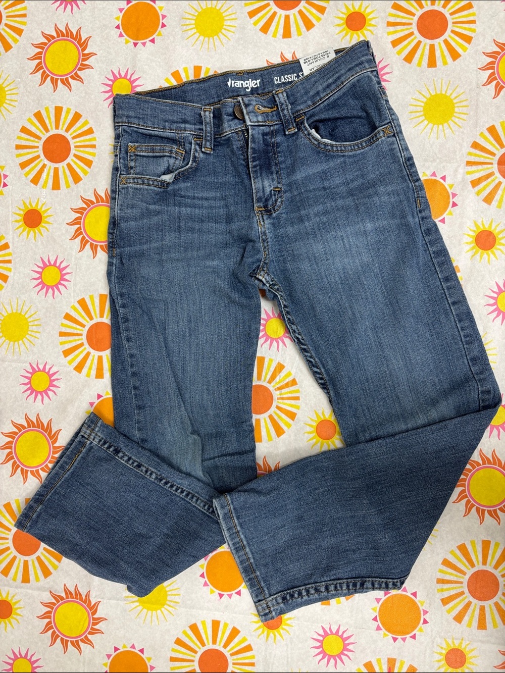 Wrangler Medium Blue Straight-Leg Jeans